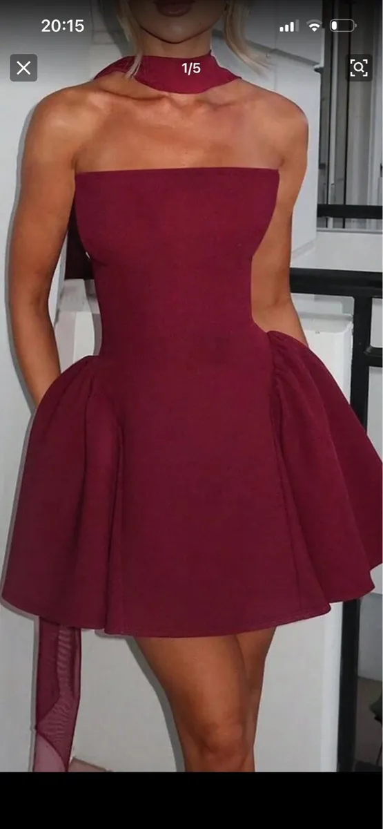 Burgundy dress from SHEIN