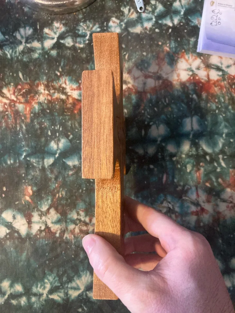 Hand craved wooden mercy cross free posted - Image 2