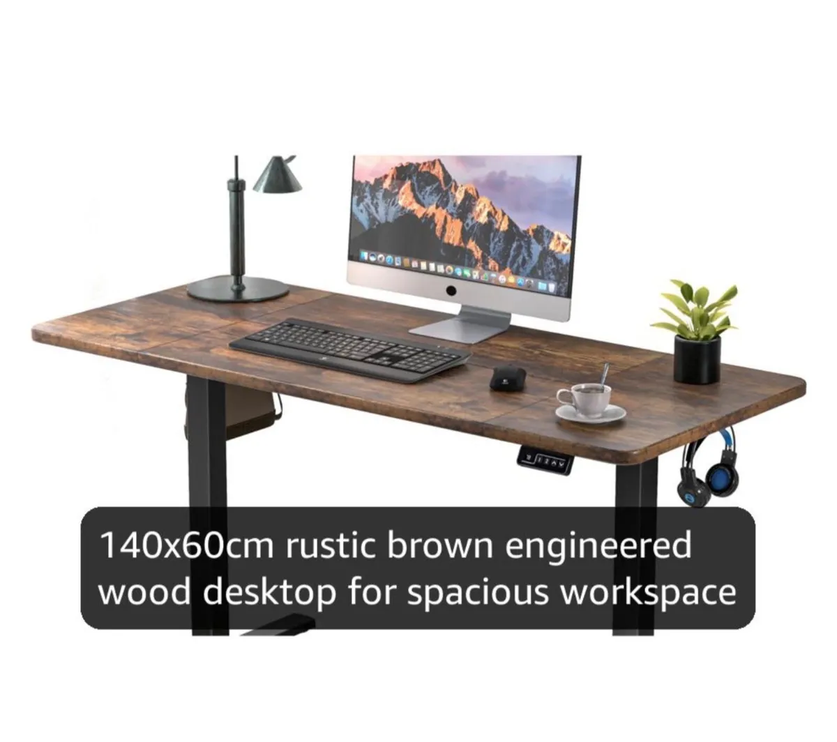 Standing Desk 140x60cm, Height Adjustable Desk wit - Image 4