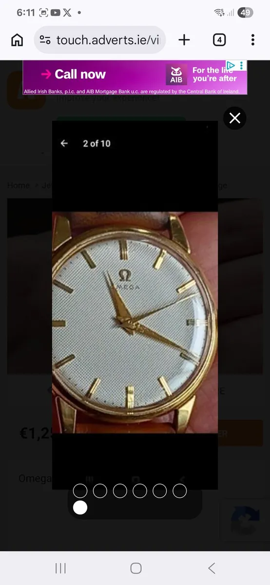 18ct omega watch - Image 1