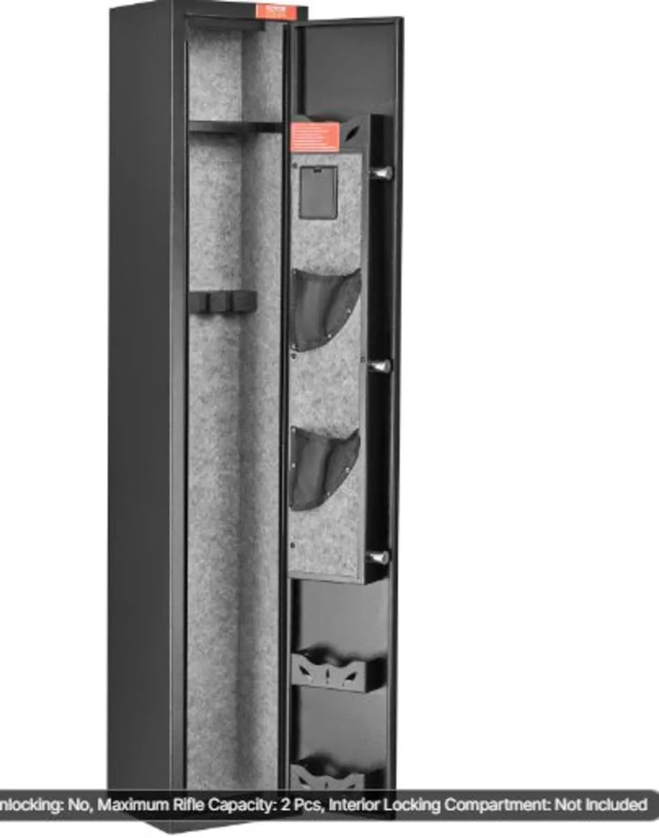 2 Rifles Gun Safe, Rifle Safe with Lock & Digital - Image 4