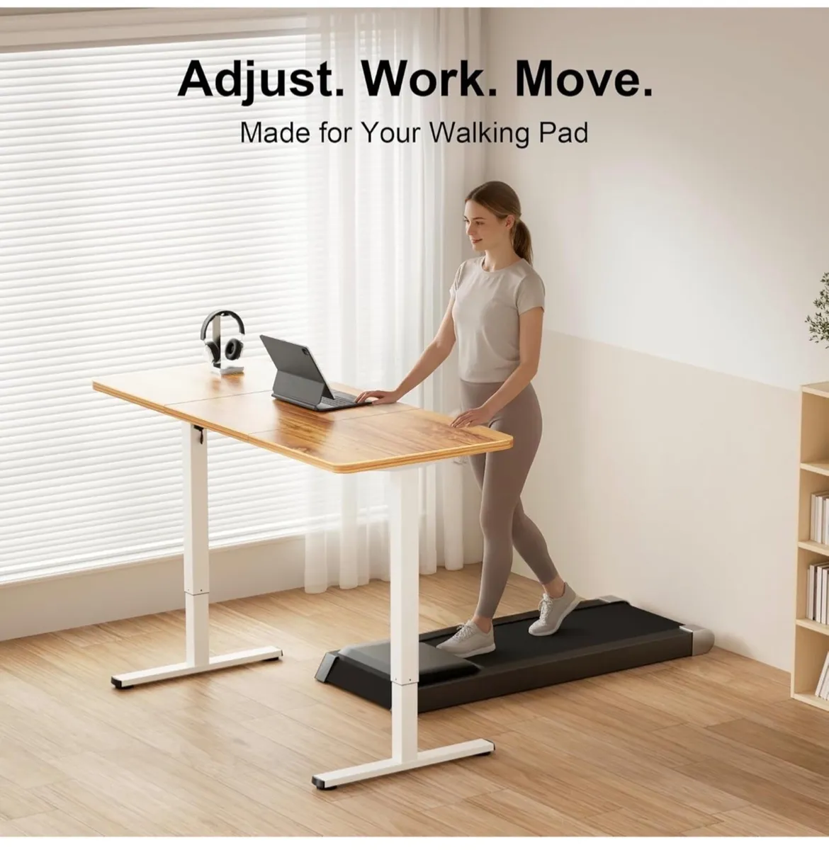 Standing Desk 140x60cm, Height Adjustable Stand Up - Image 2