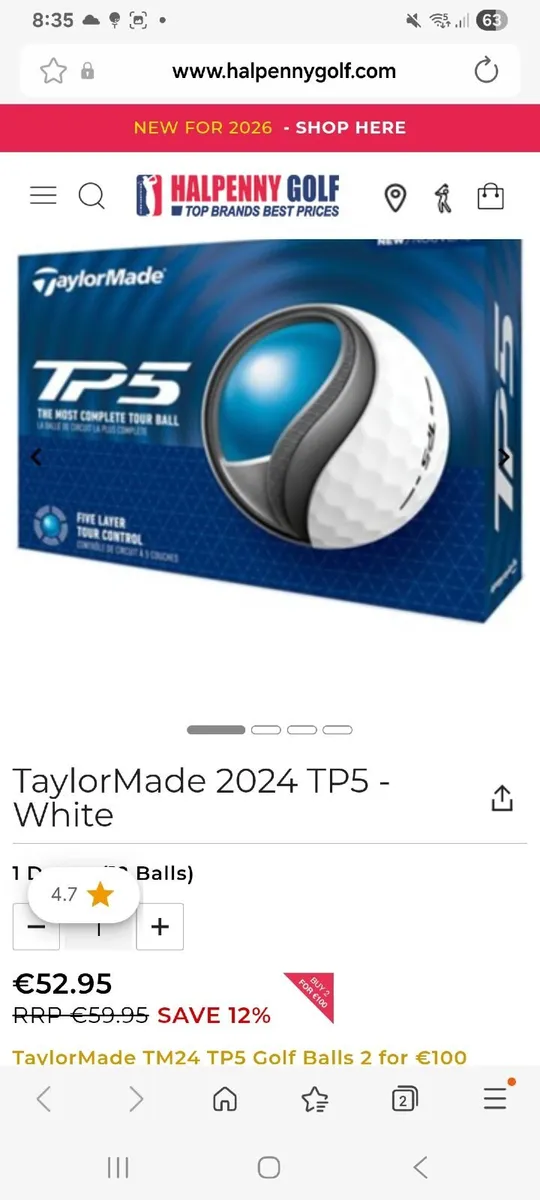Taylormade tp5 balls brand new - Image 1