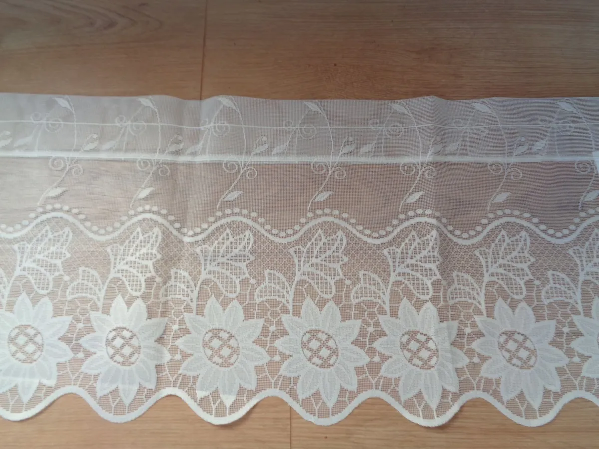 Cream Cafe Style Net Curtains for Sale - Image 2