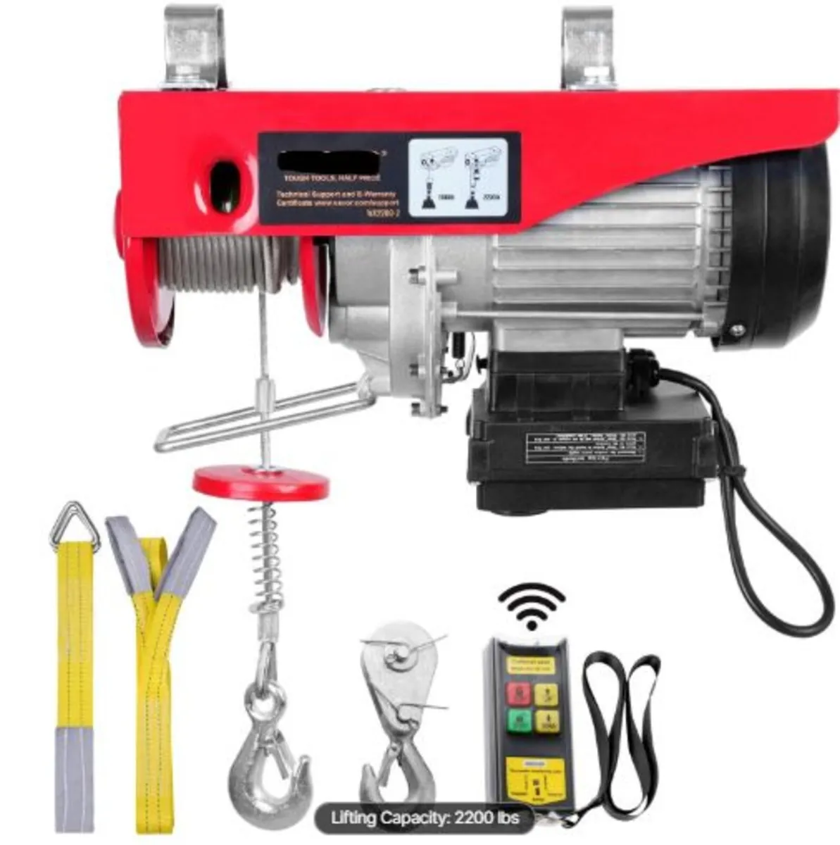Electric Hoist 2200 lb Electric Winch Wire Rope - Image 1