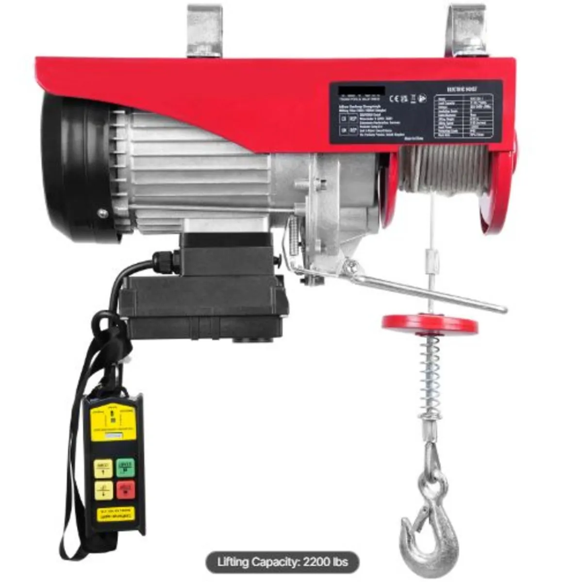 Electric Hoist 2200 lb Electric Winch Wire Rope - Image 4