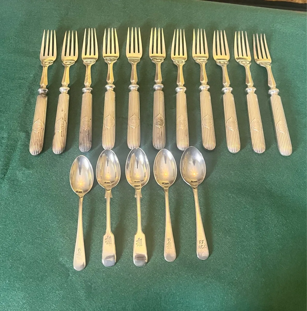 1920s Irish Army Officers Cutlery Silverplate - Image 1