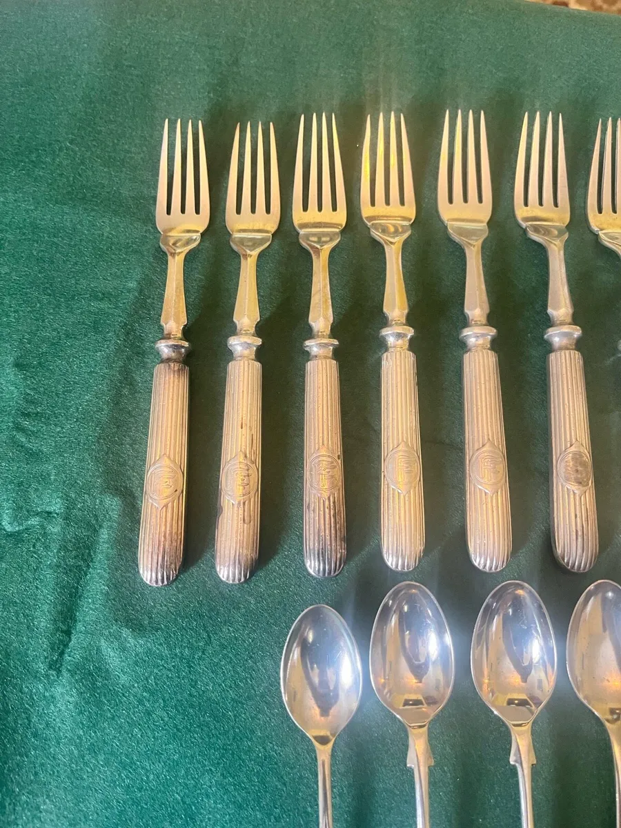 1920s Irish Army Officers Cutlery Silverplate - Image 2