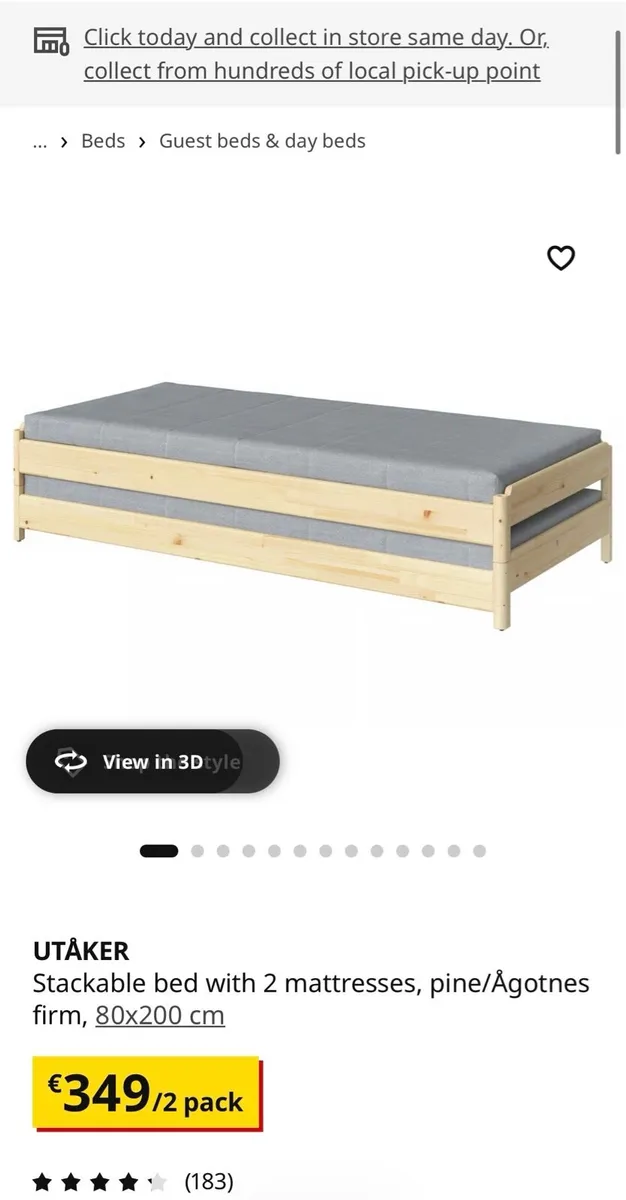 Stackable Single Bed - Image 1
