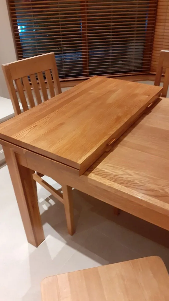 Solid Oak Kitchen Tables and Chairs - Image 2