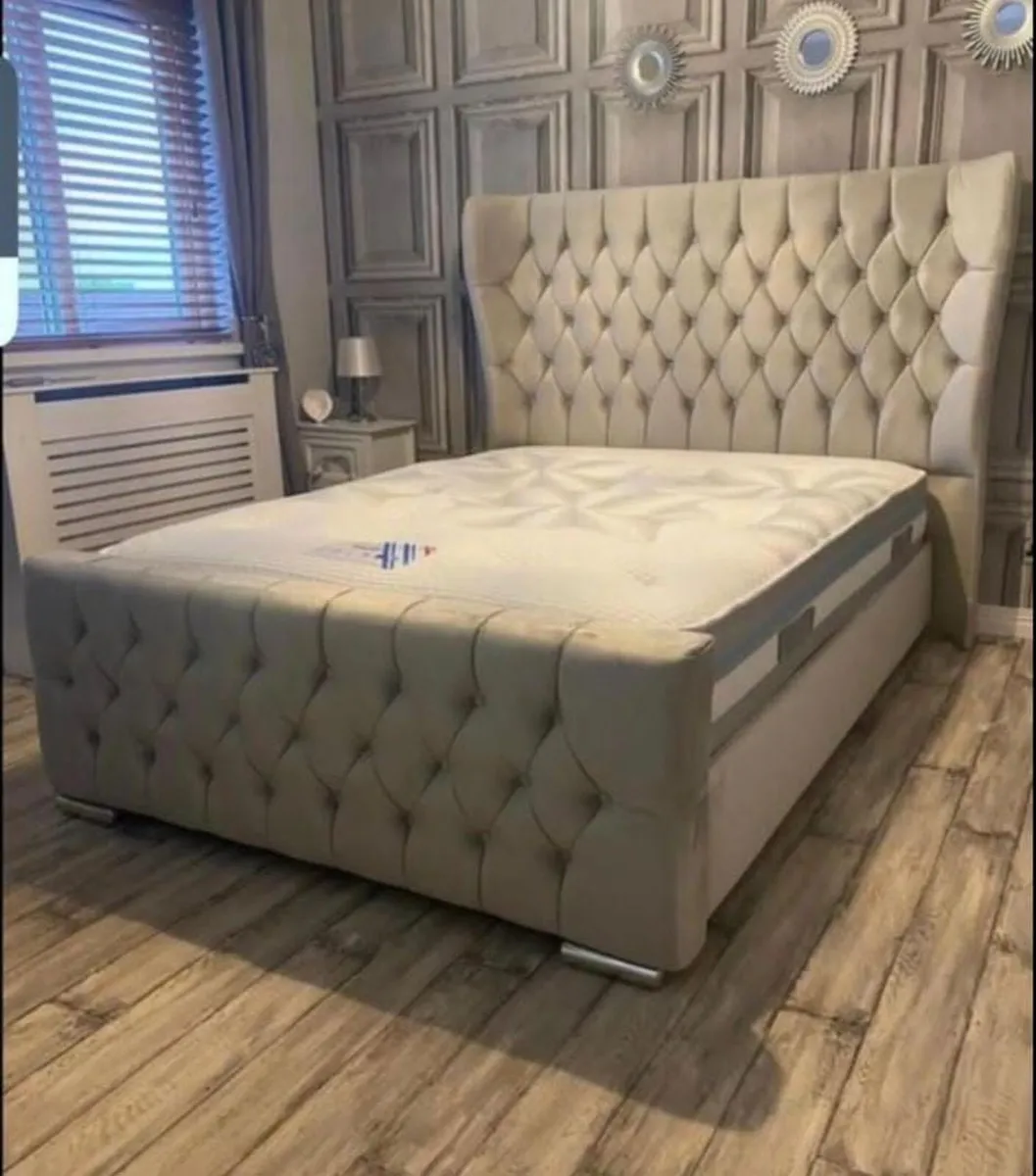 Double & King Size Bed Frame With Mattress Opt - Image 2
