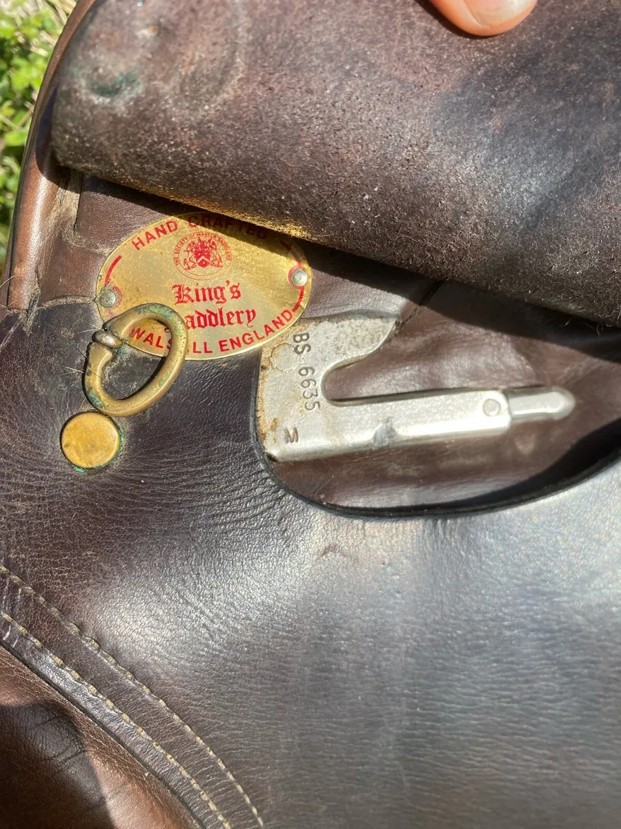 17” kings medium brown Leather saddle - Image 3