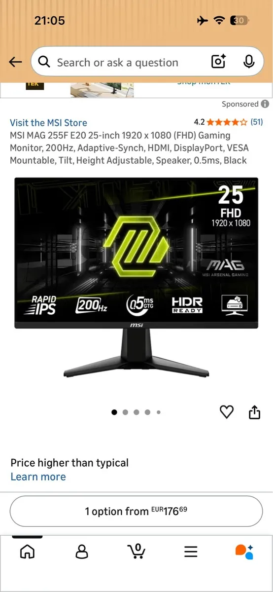 Gaming Monitors 200hz/165hz - Image 1