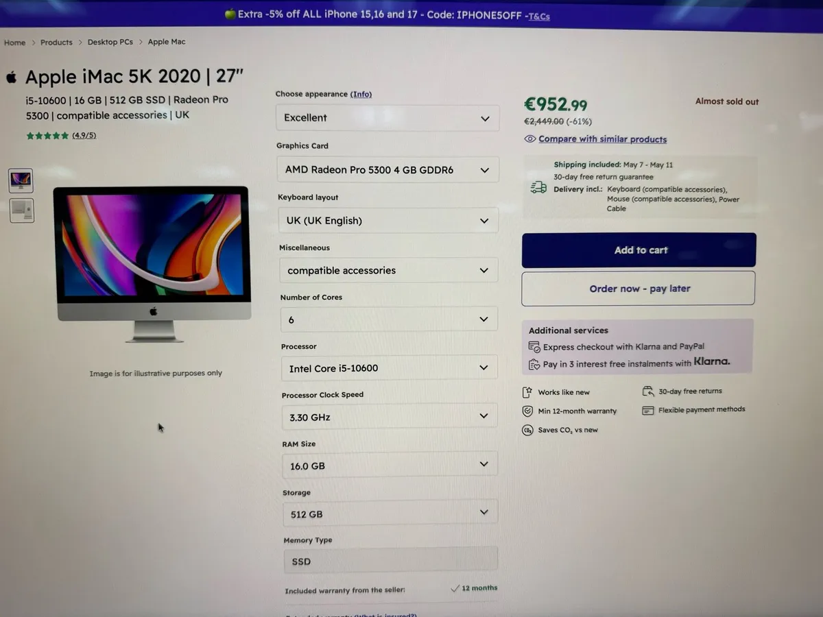 Apple iMac 5K 2020 | 27" - Image 4