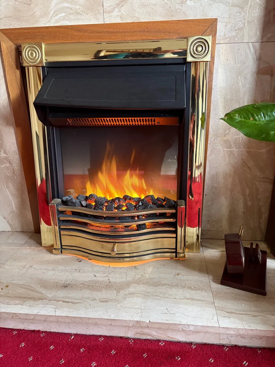 Dimplex Optiflame (Brass) Electric Heater. - Image 1