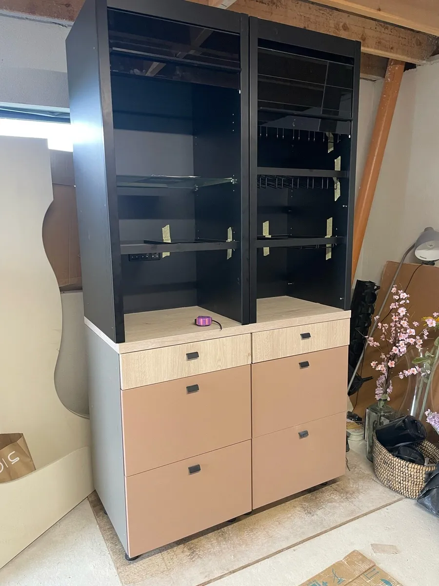 Wine & Wine Glass storage units x 2 - Image 3