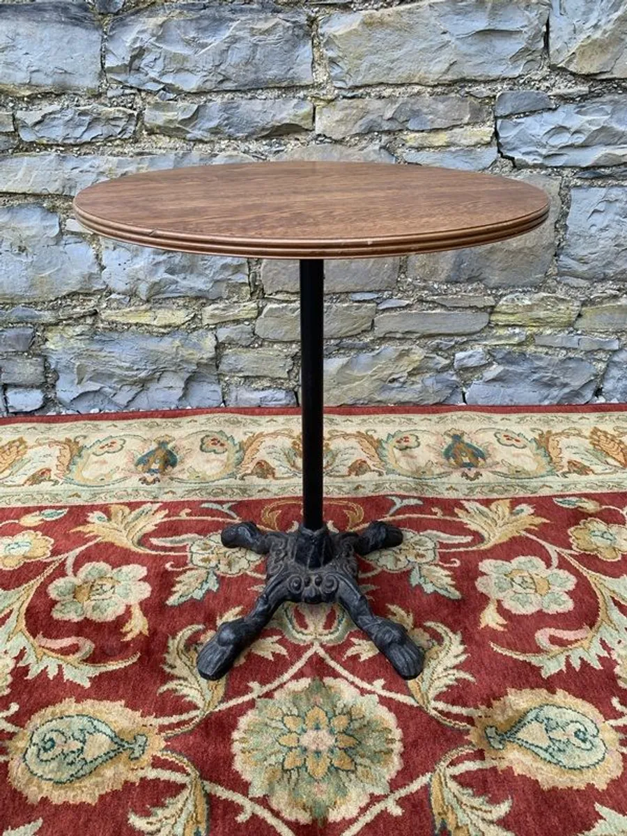 Vintage cast iron bistro table. - Image 1