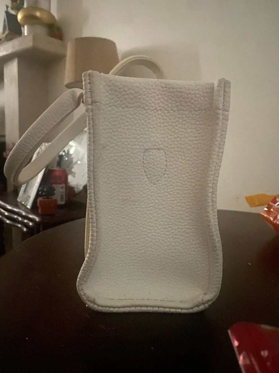Small White Leather Marc Jacobs Tote Bag - Image 4