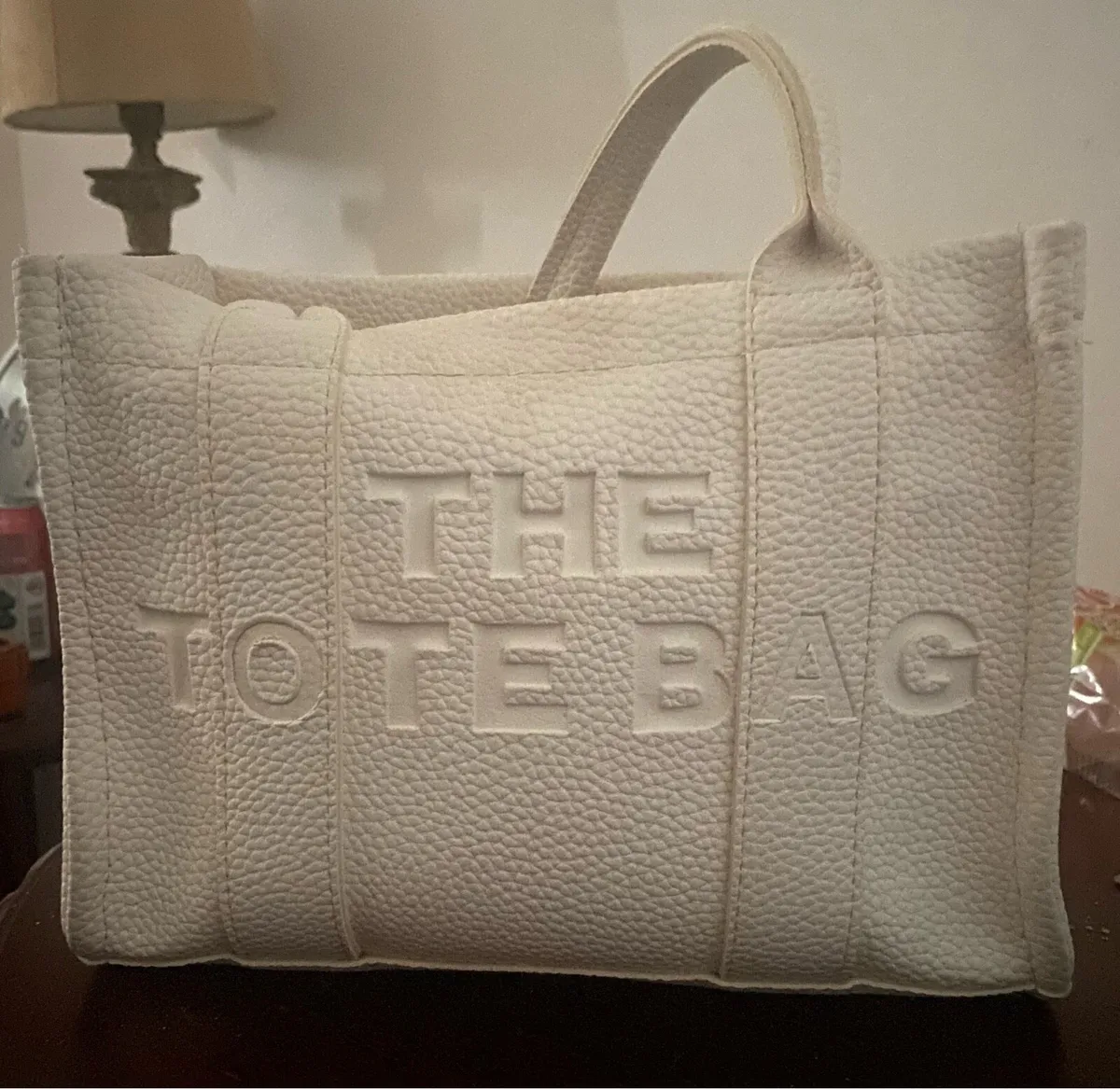 Small White Leather Marc Jacobs Tote Bag - Image 1