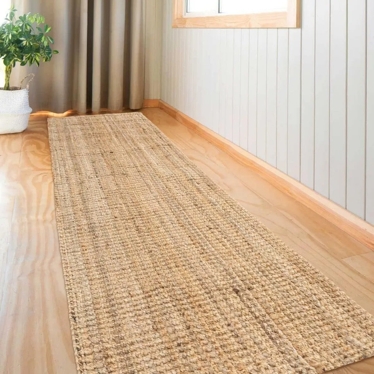 Long Natural Sisal Brown Woven Rustic Sustainable - Image 1