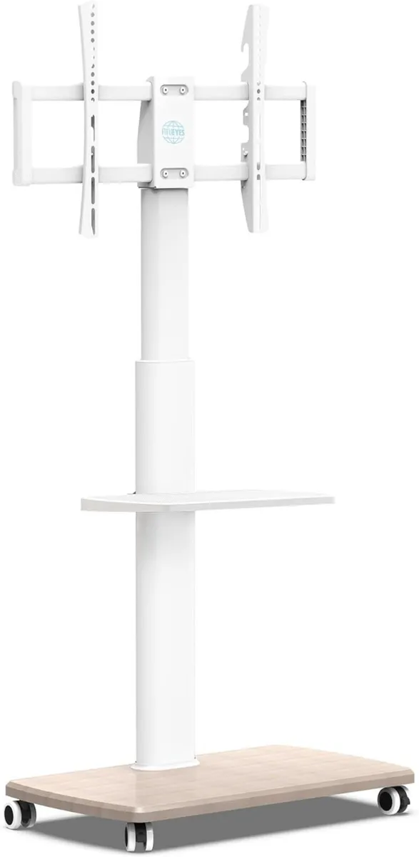 TV Stand on Wheels Floor with 2 Shelves for 32–70 - Image 1