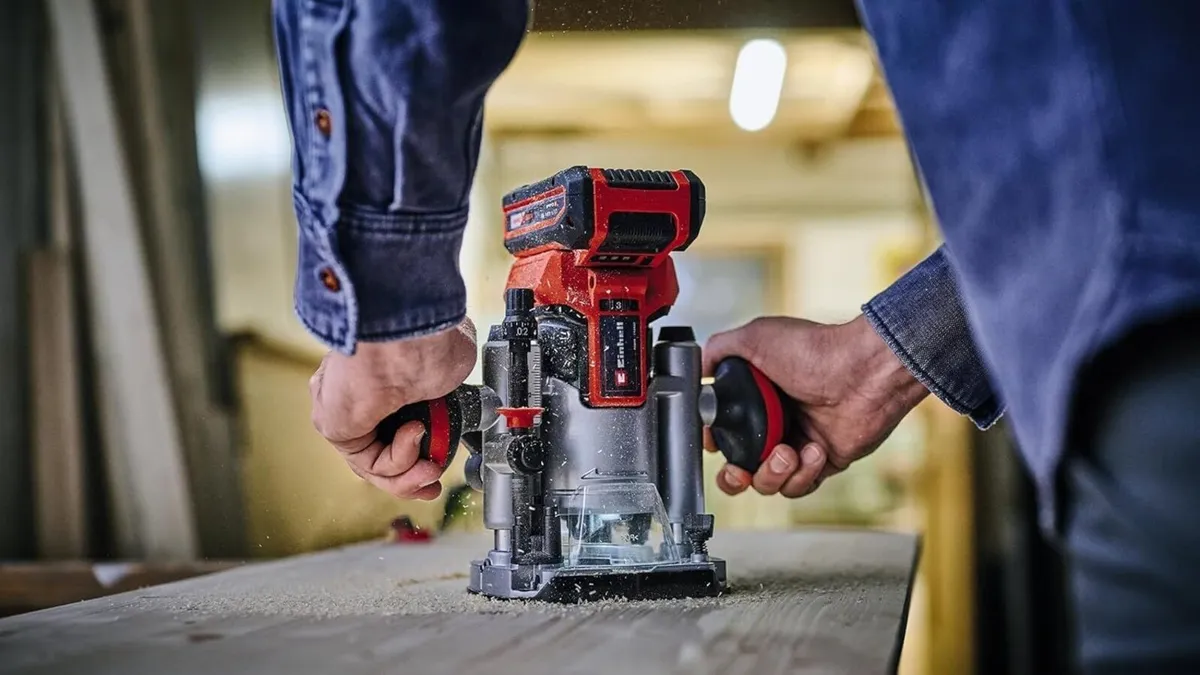 Cordless Wood Router Palm Tool Set 18V Power - Image 2