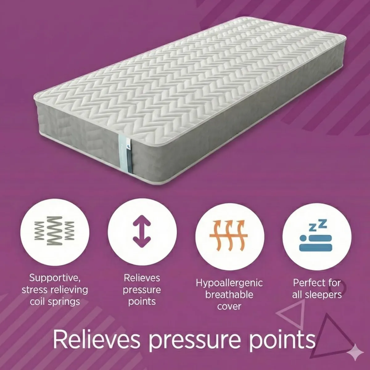 Sleep Single Three Zone Memory Foam and Coil - Image 3