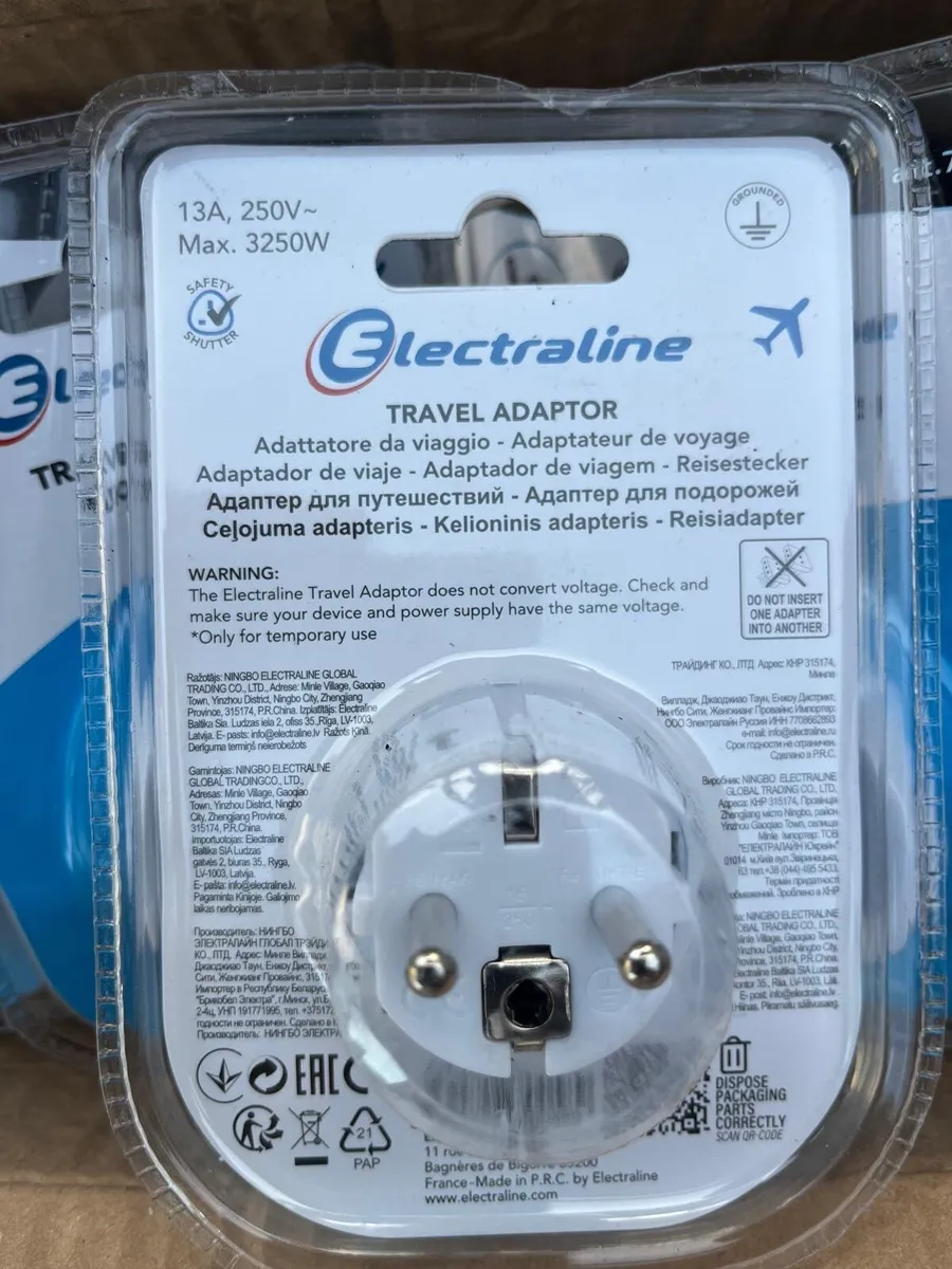 Uk- Ireland to EU adapters box of 10 - Image 4