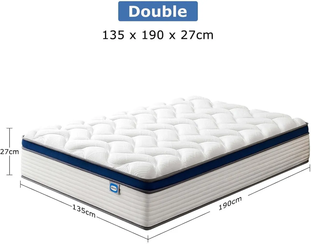 Double Mattress 4FT6 Gel Memory Foam Size - Image 2