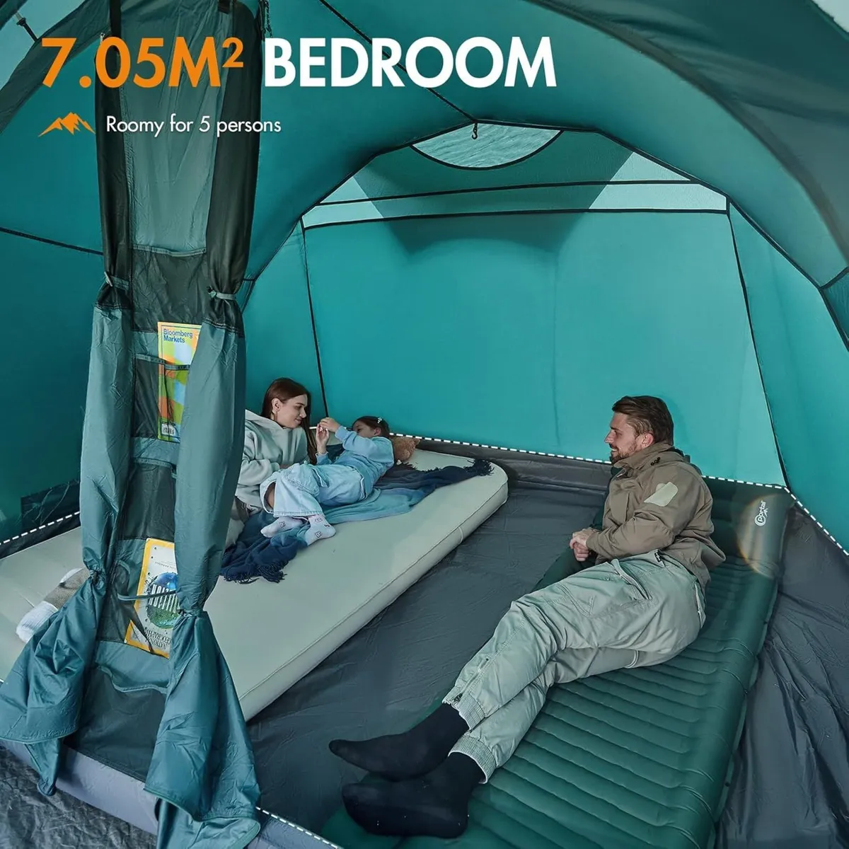 Luxury 5 Man Tent 3000mm Waterproof Large Family - Image 4