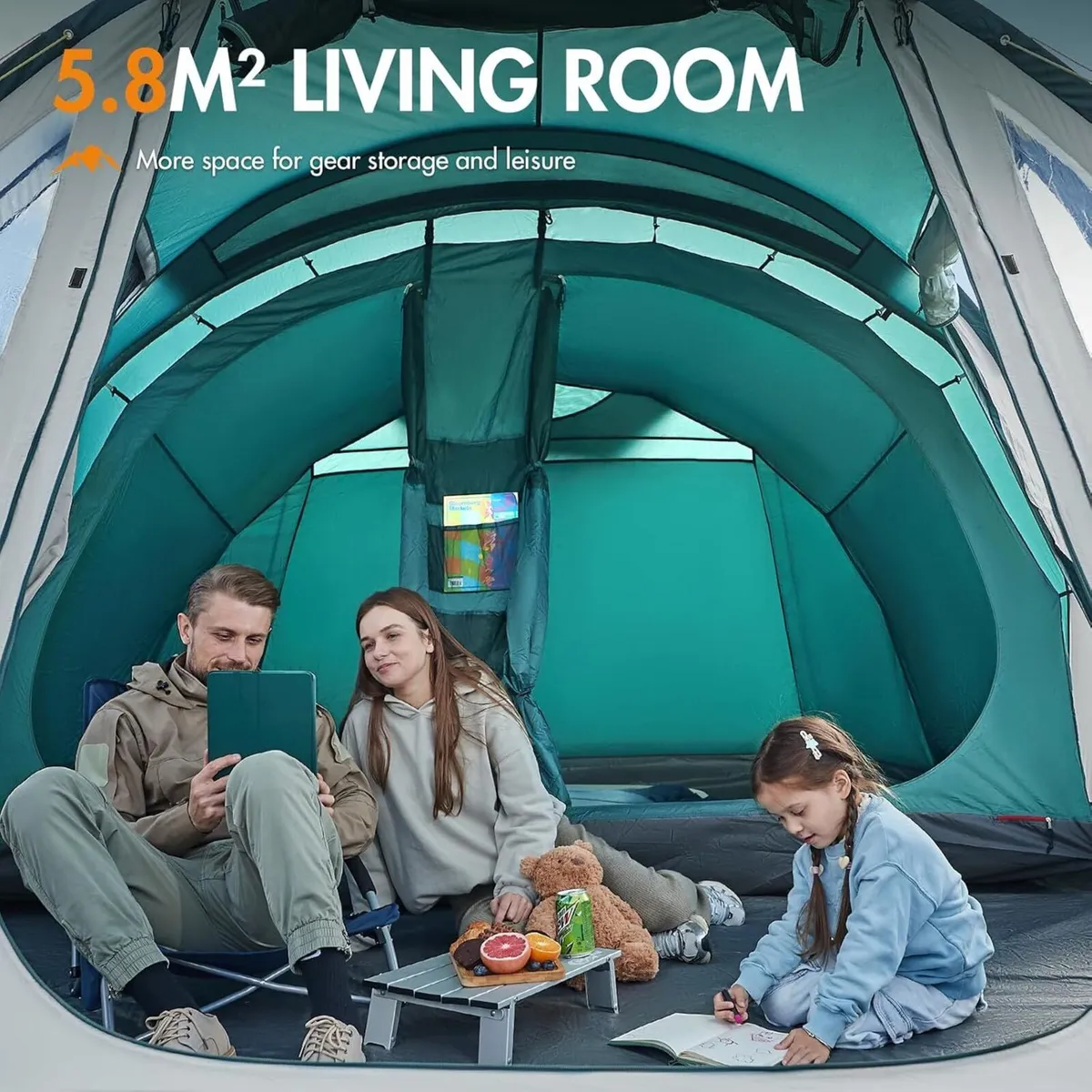 Luxury 5 Man Tent 3000mm Waterproof Large Family - Image 3