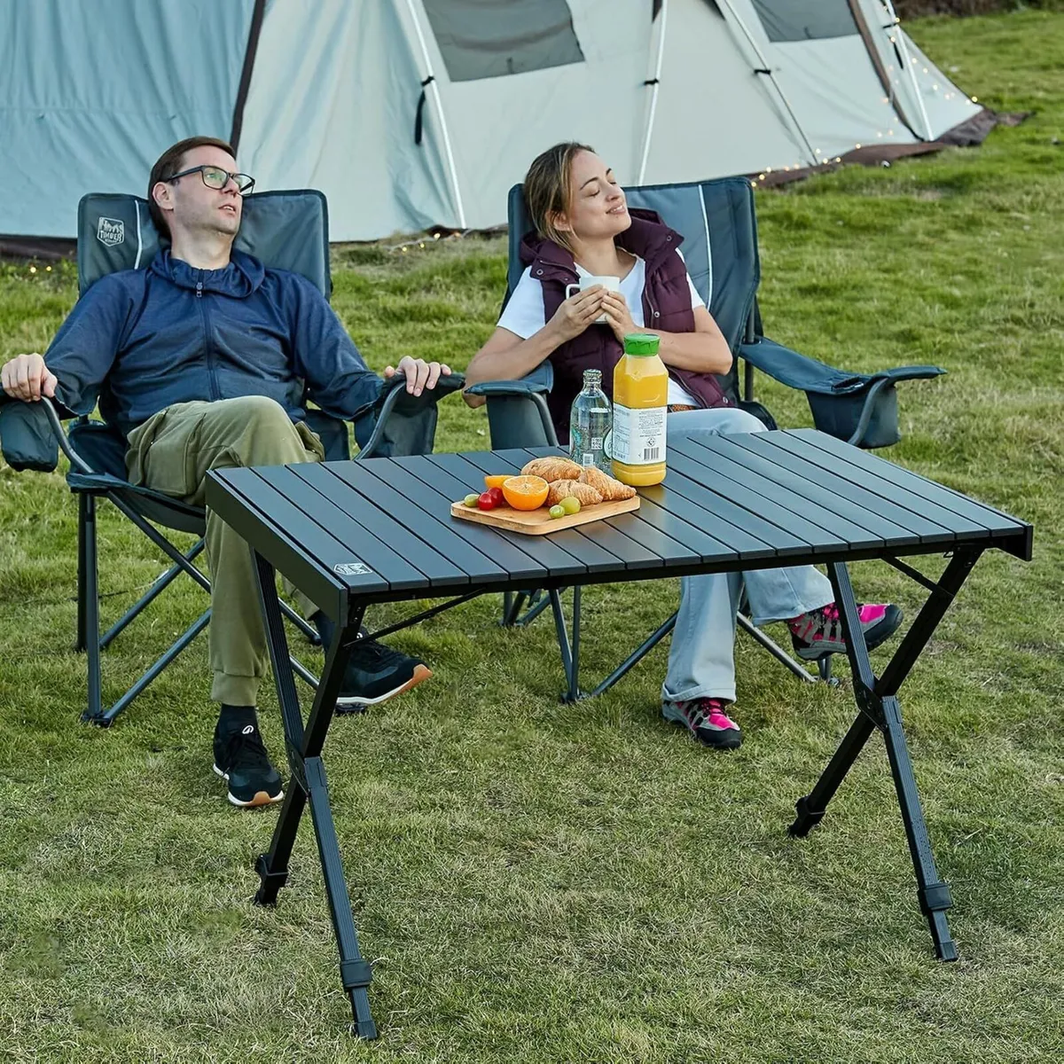 Folding Camping Table Fold up Height Adjustable - Image 2