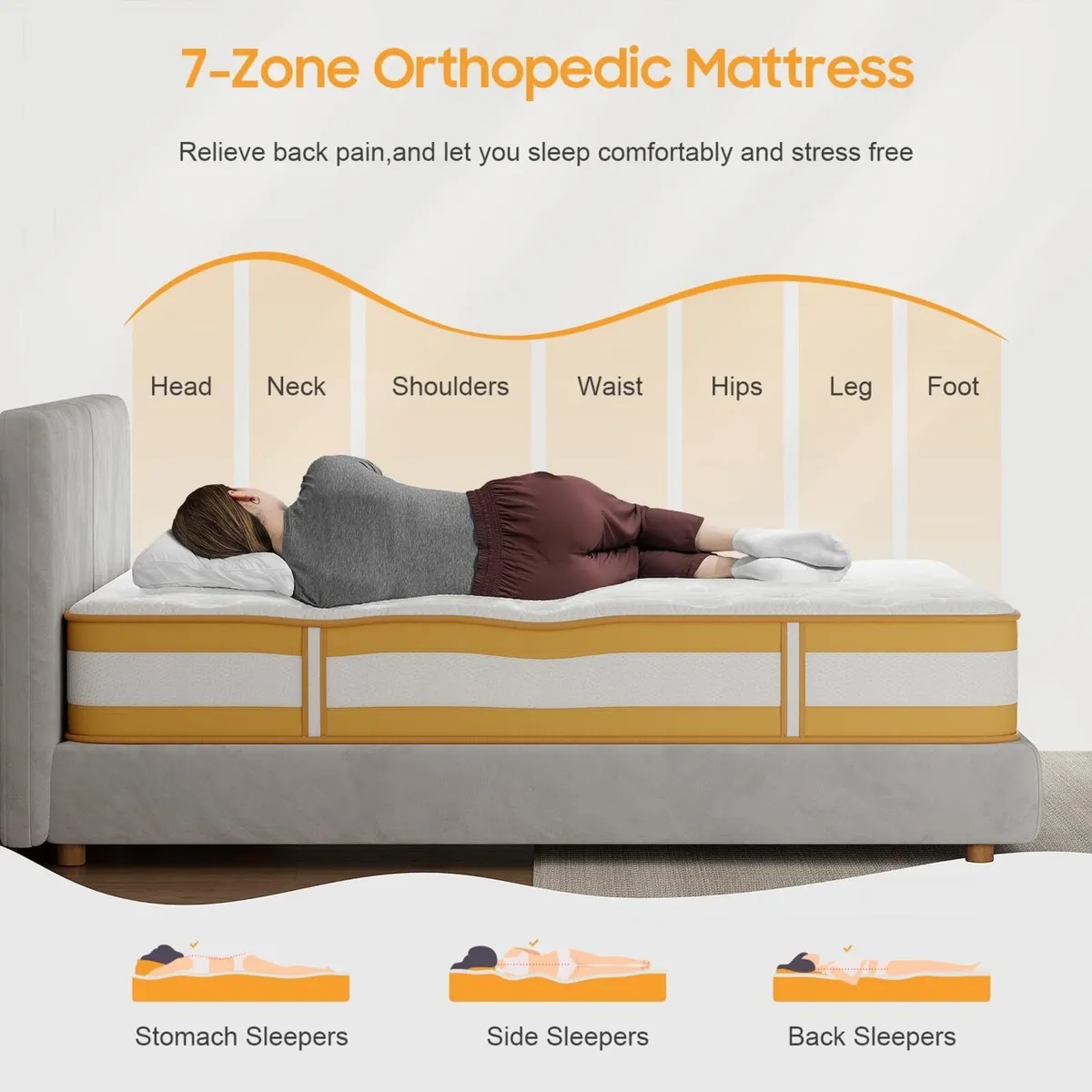 Double Mattresses 10.6 Inch Hybrid Memory Foam - Image 3