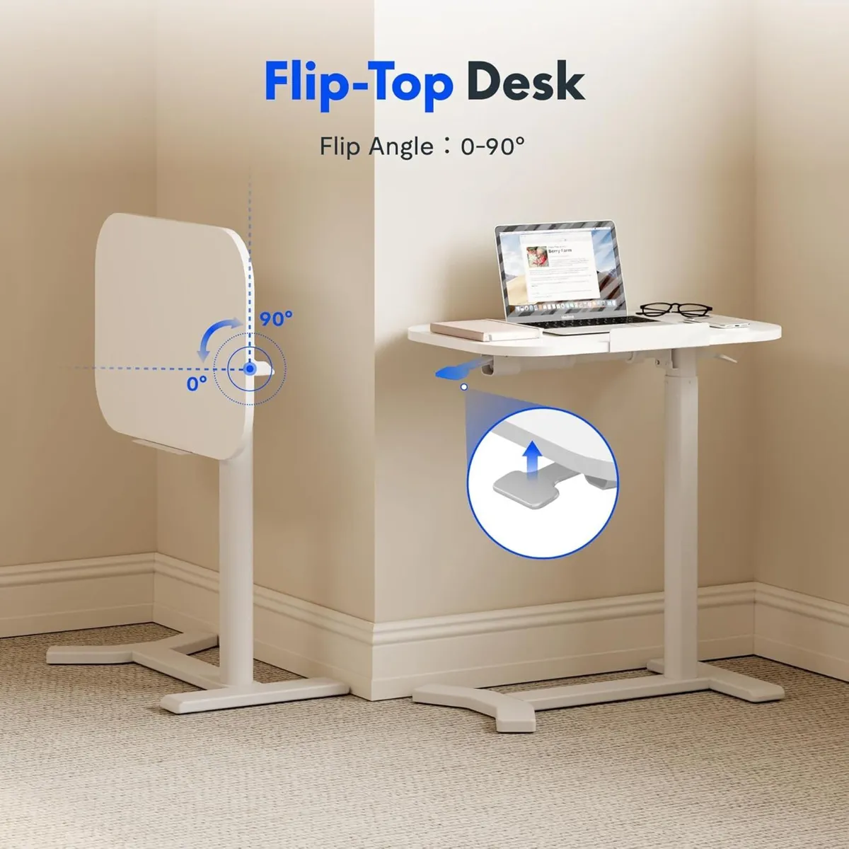 C-Shaped Side Table Height Adjustable End/Bedside - Image 4