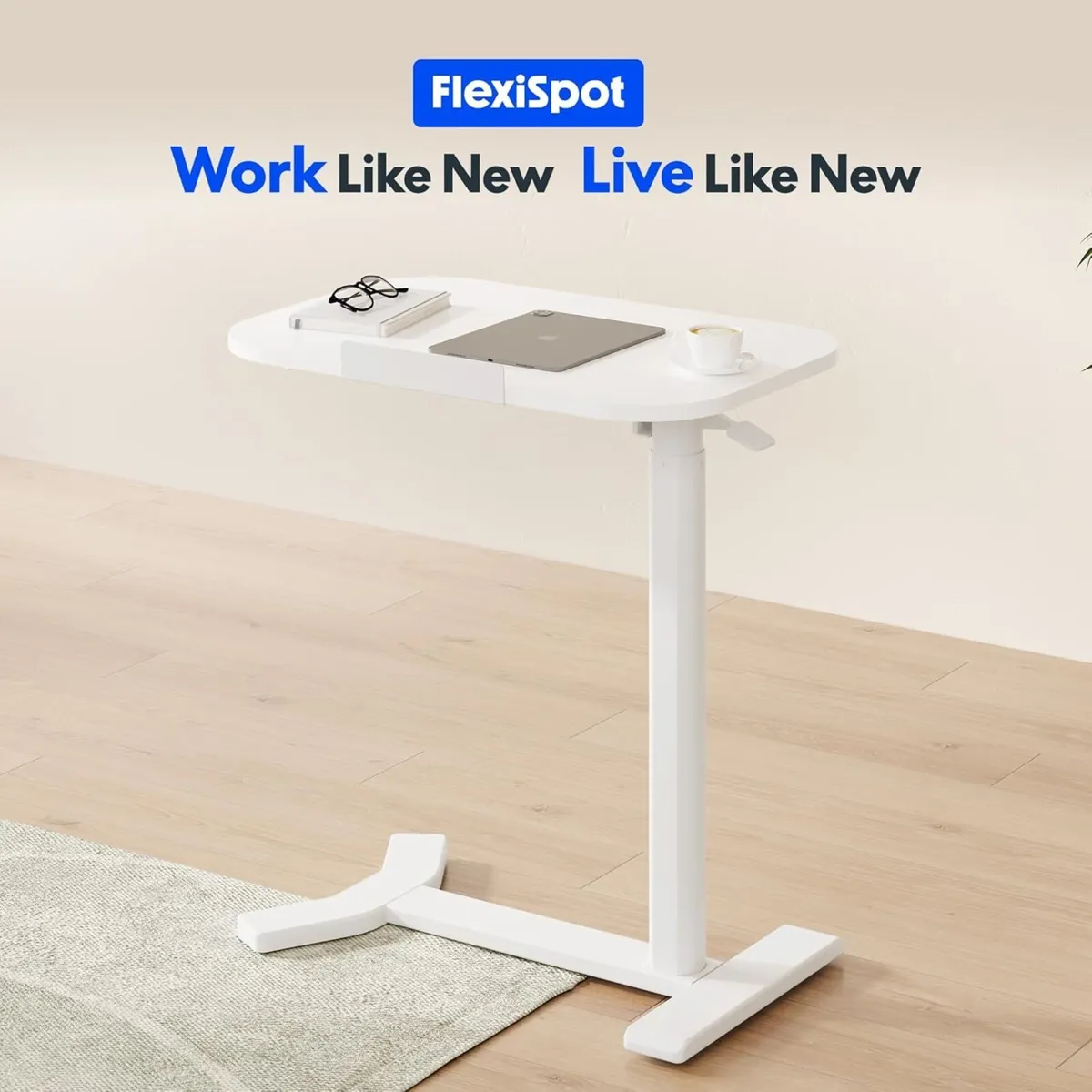 C-Shaped Side Table Height Adjustable End/Bedside - Image 2