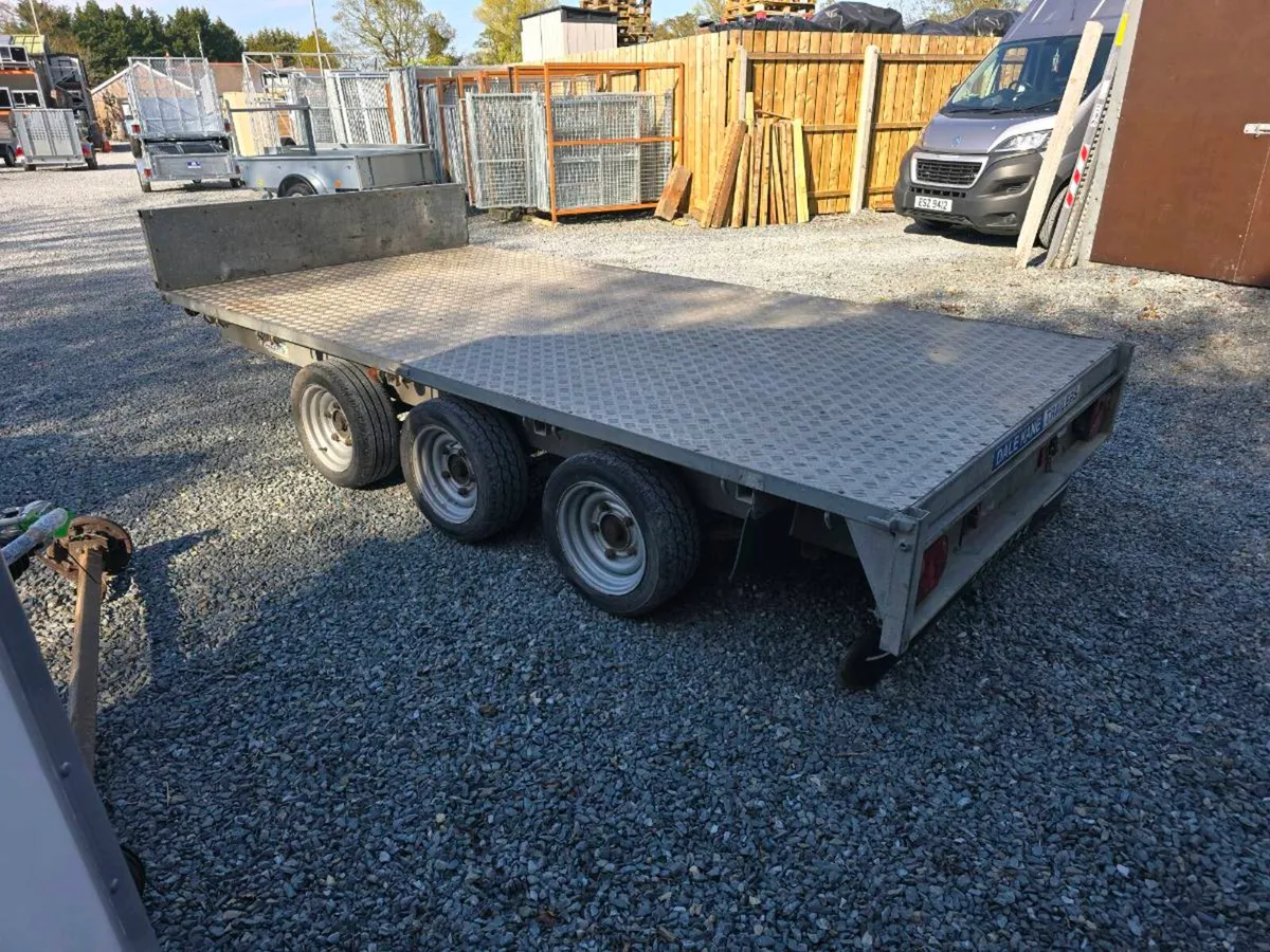 Used dale kane 12x6ft tri axle flatbed trailer - Image 3