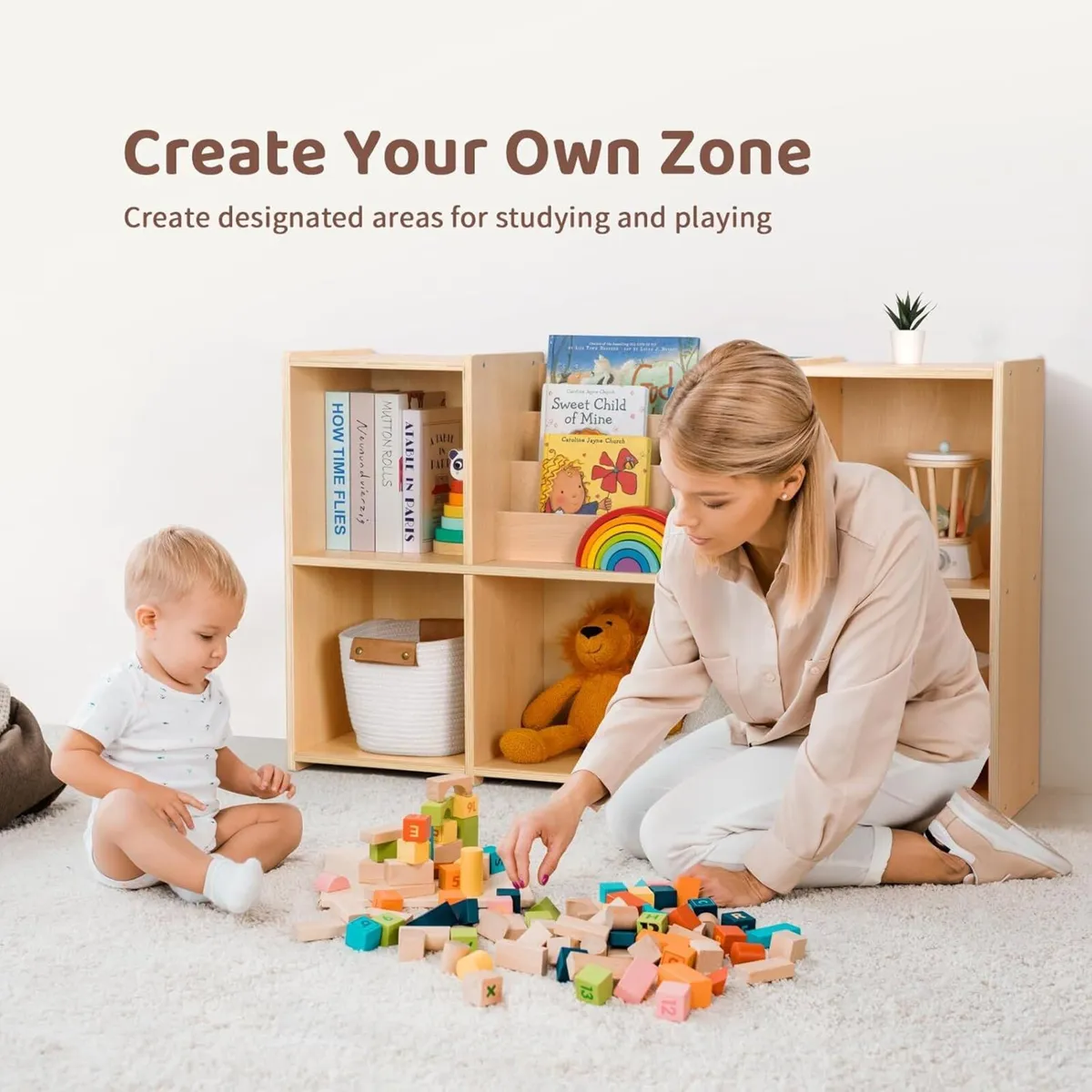Kids Bookshelf and Toy Storage Organizer 2-Tier - Image 3