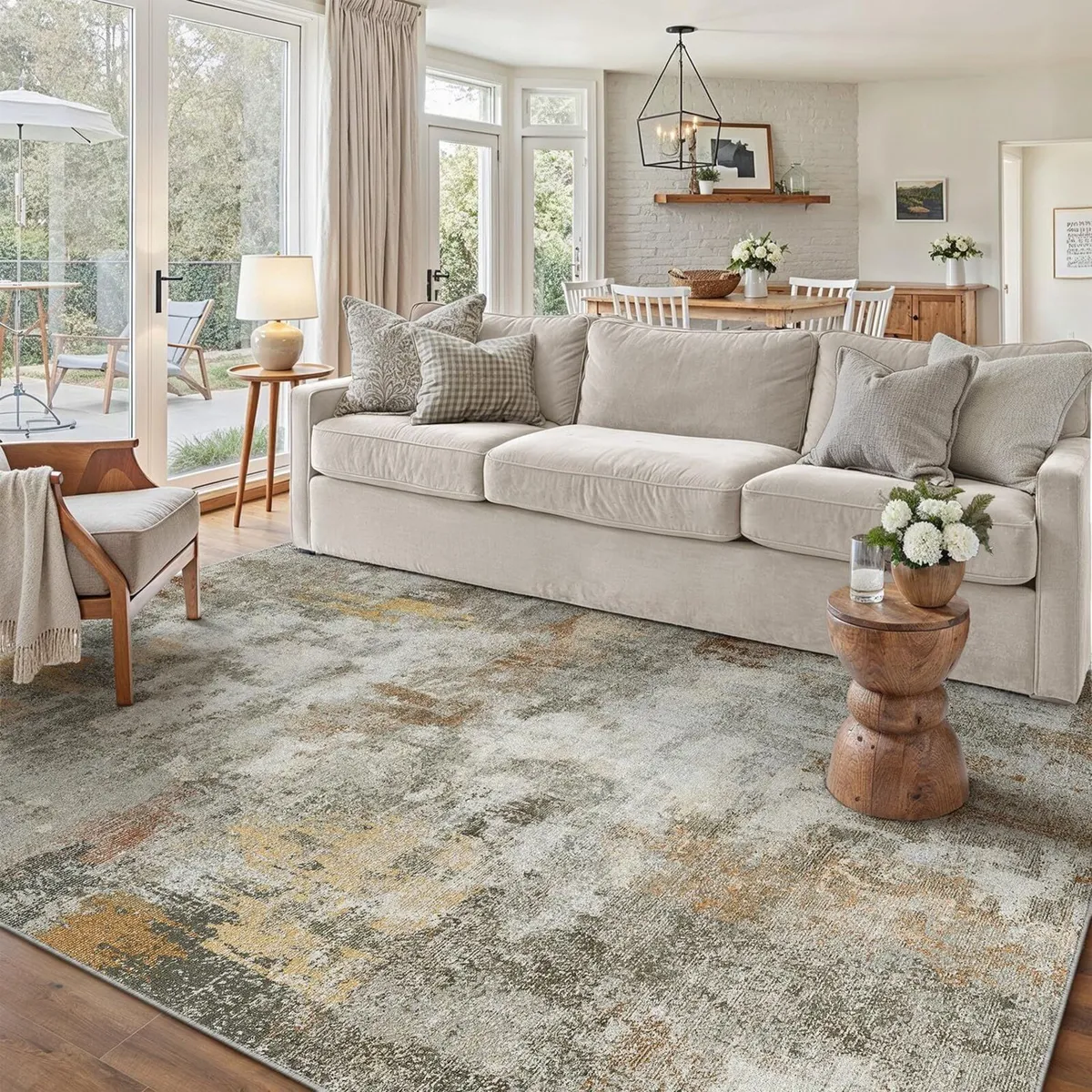 Area Rug Modern Abstract Rugs Living Room Large - Image 1