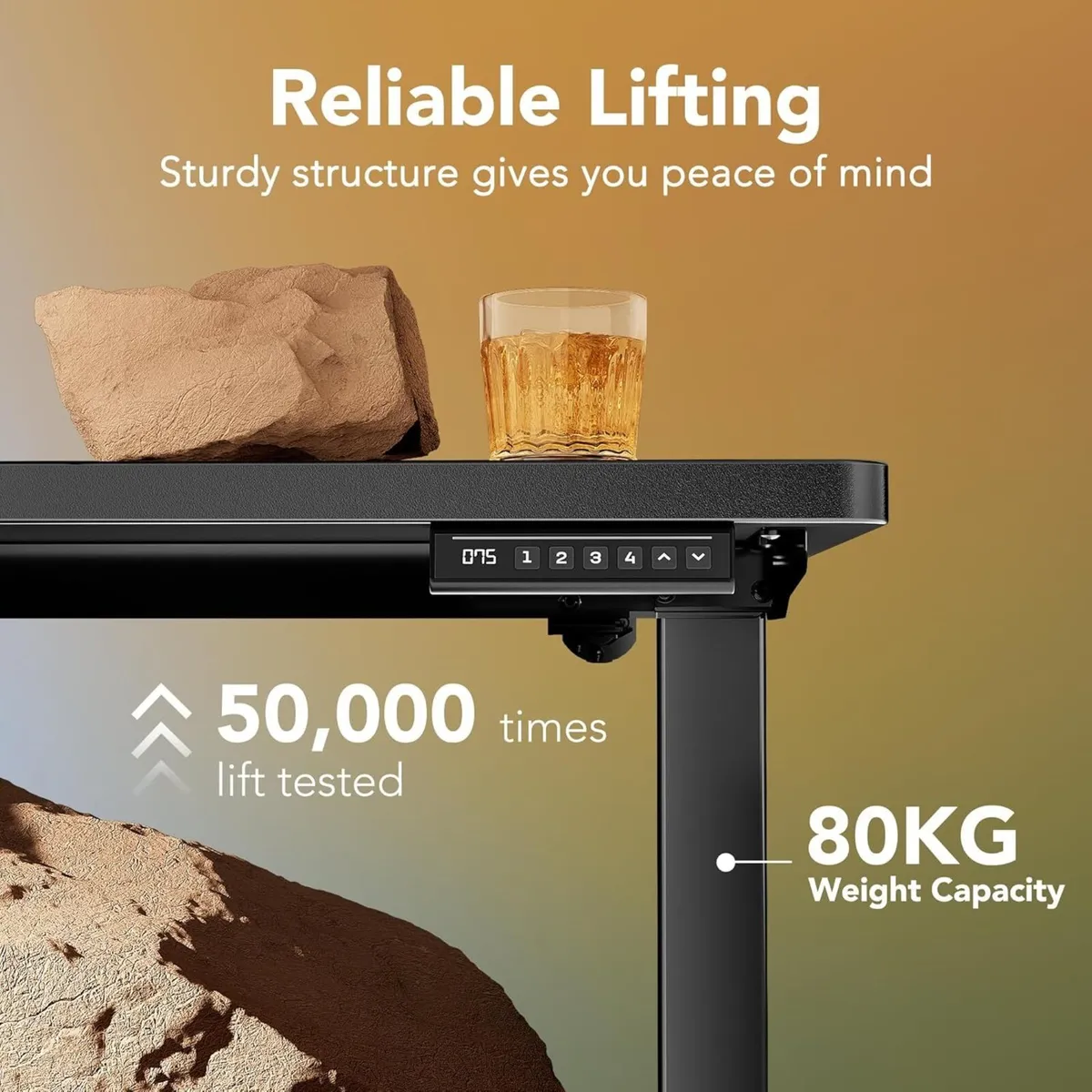 80 cm Electric Standing Desk Adjustable Height 4 - Image 4