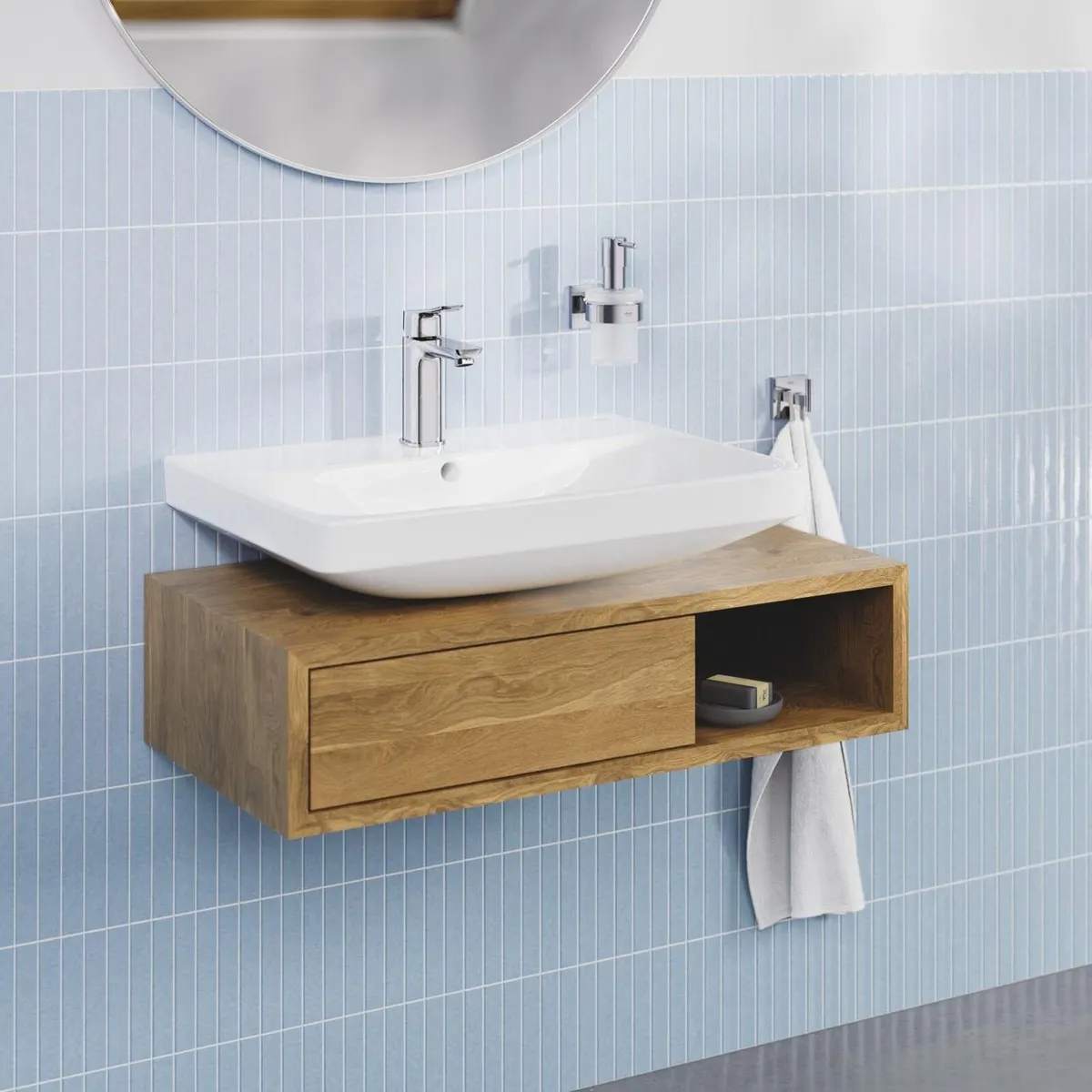 Dice Single Lever Basin Mixer with Pop-Up Waste - Image 2