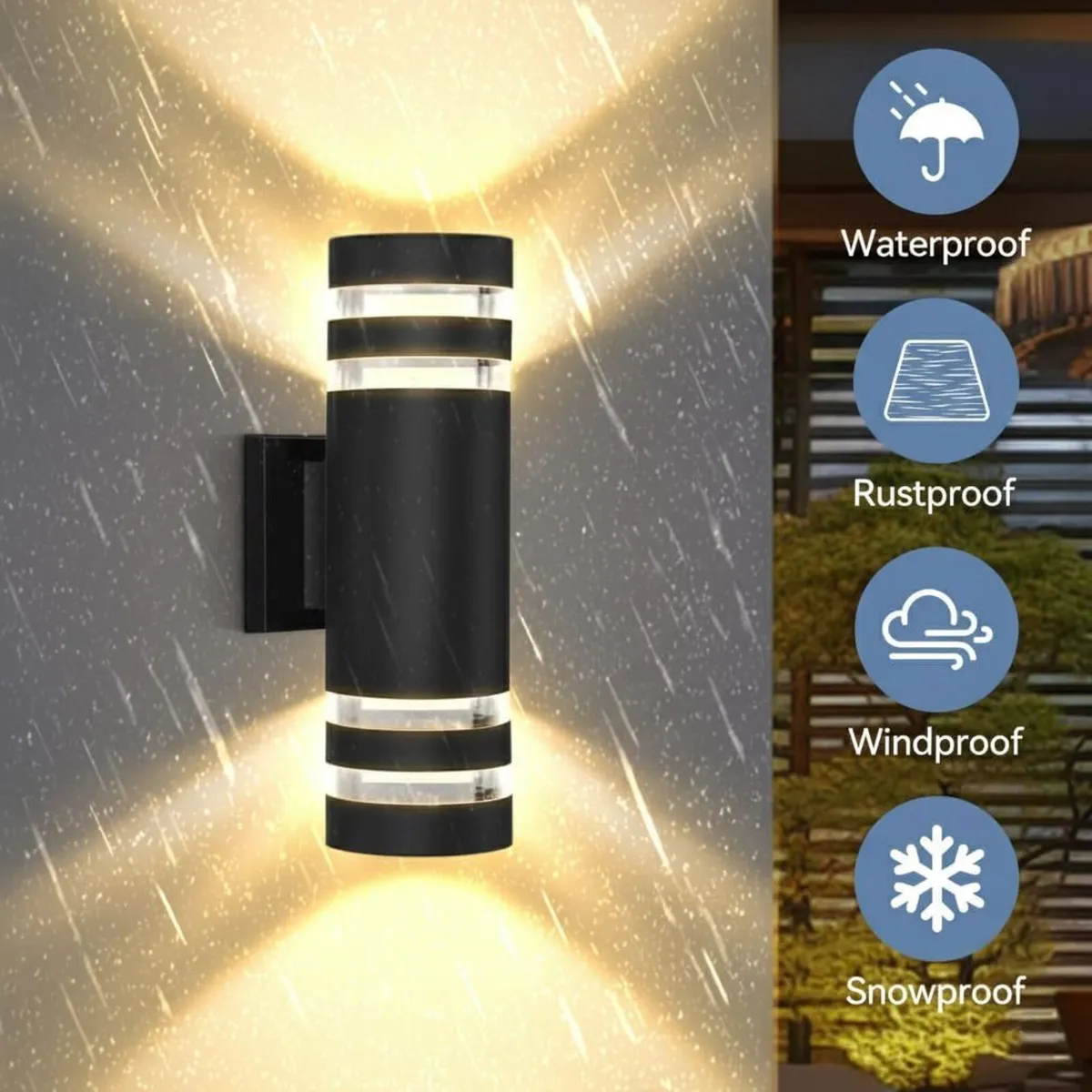 Outdoor Wall Lights Mains Powered IP44 Front Door - Image 4