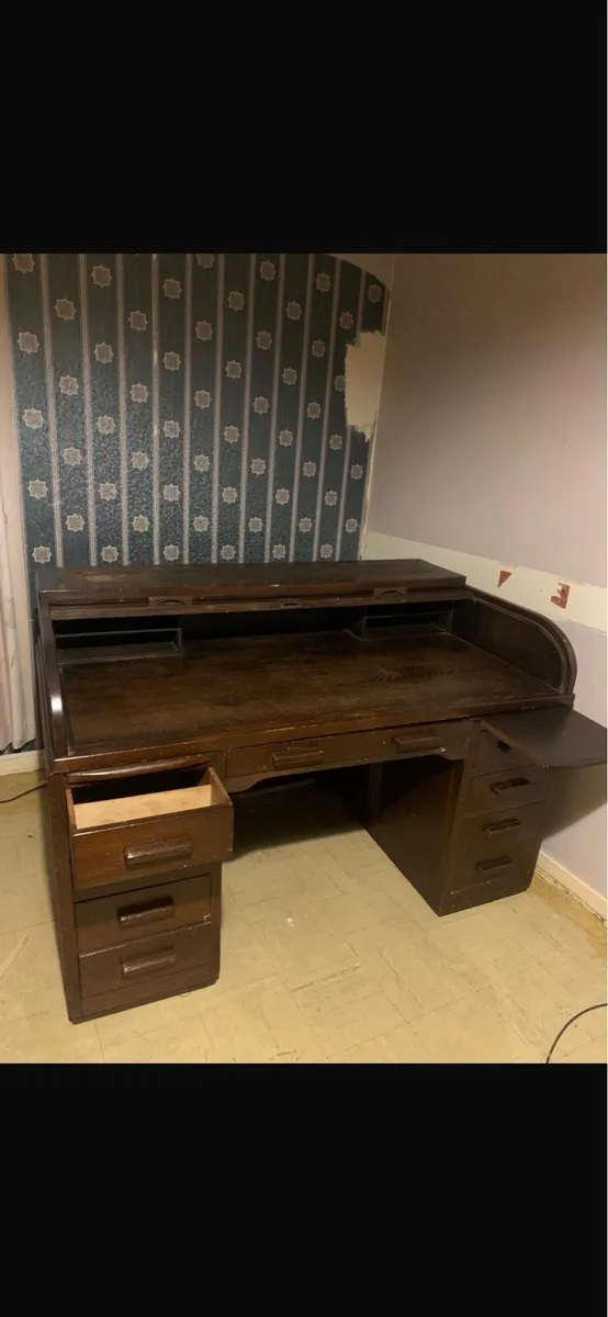 Antique RollTop Desk - Image 3