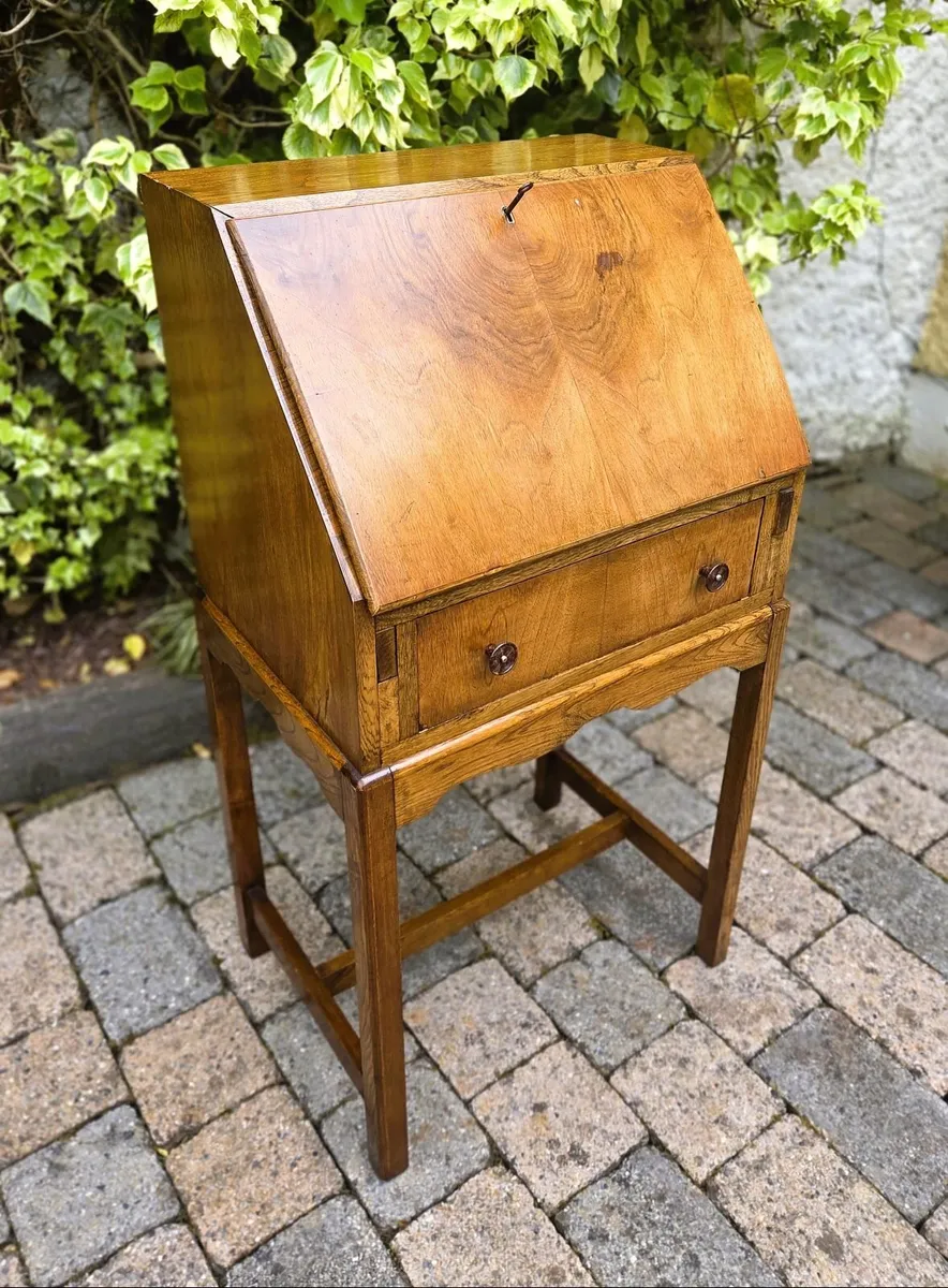 Vintage Walnut Bureau Desk- Circa 1920s - Image 1