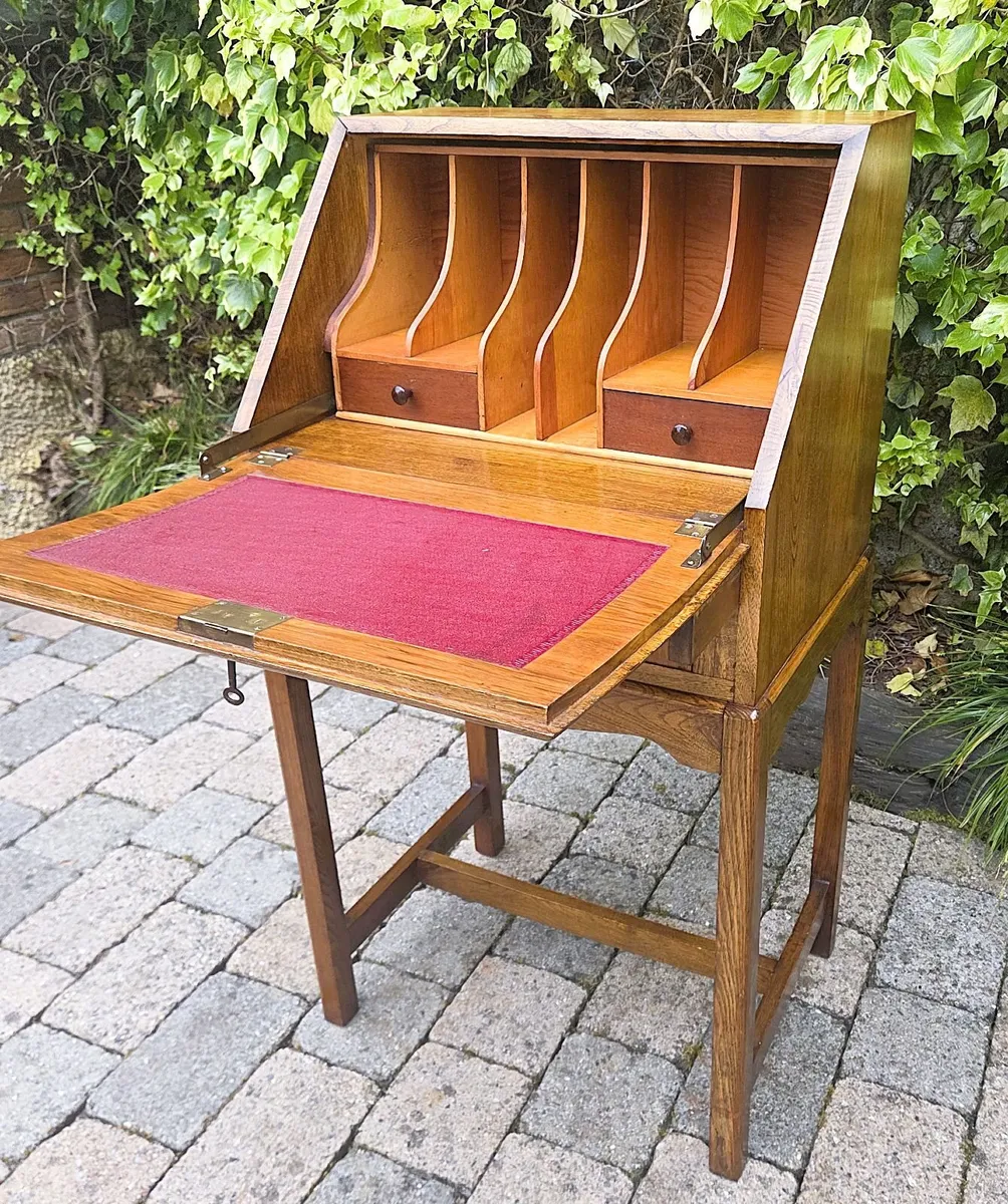 Vintage Walnut Bureau Desk- Circa 1920s - Image 2