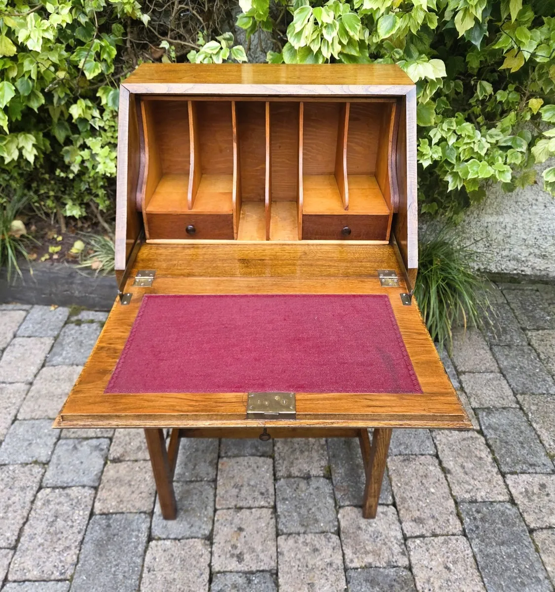 Vintage Walnut Bureau Desk- Circa 1920s - Image 4