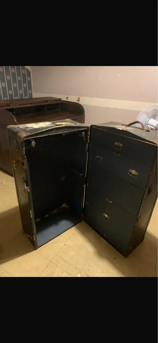 Antique Steamer Trunk - Image 1