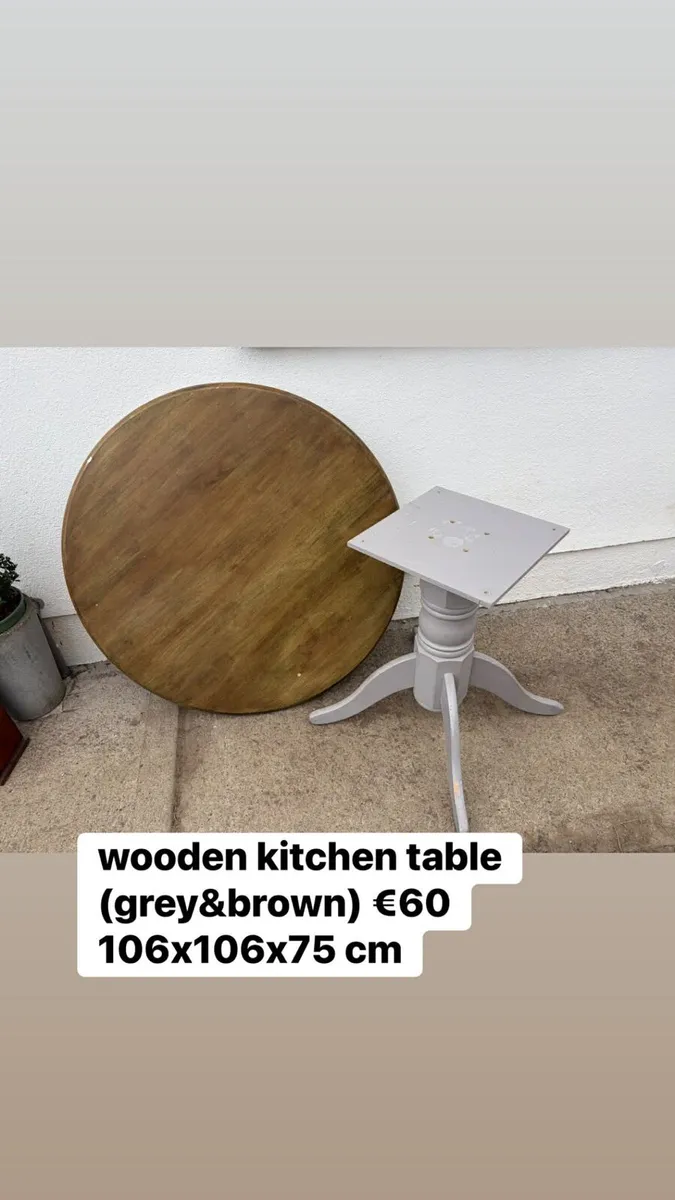 Wooden round kitchen table - Image 2