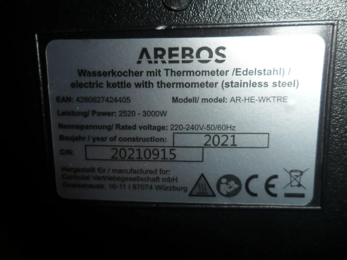 AREBOS AR-HE-WK 3000W Retro Electric Kettle - Image 3