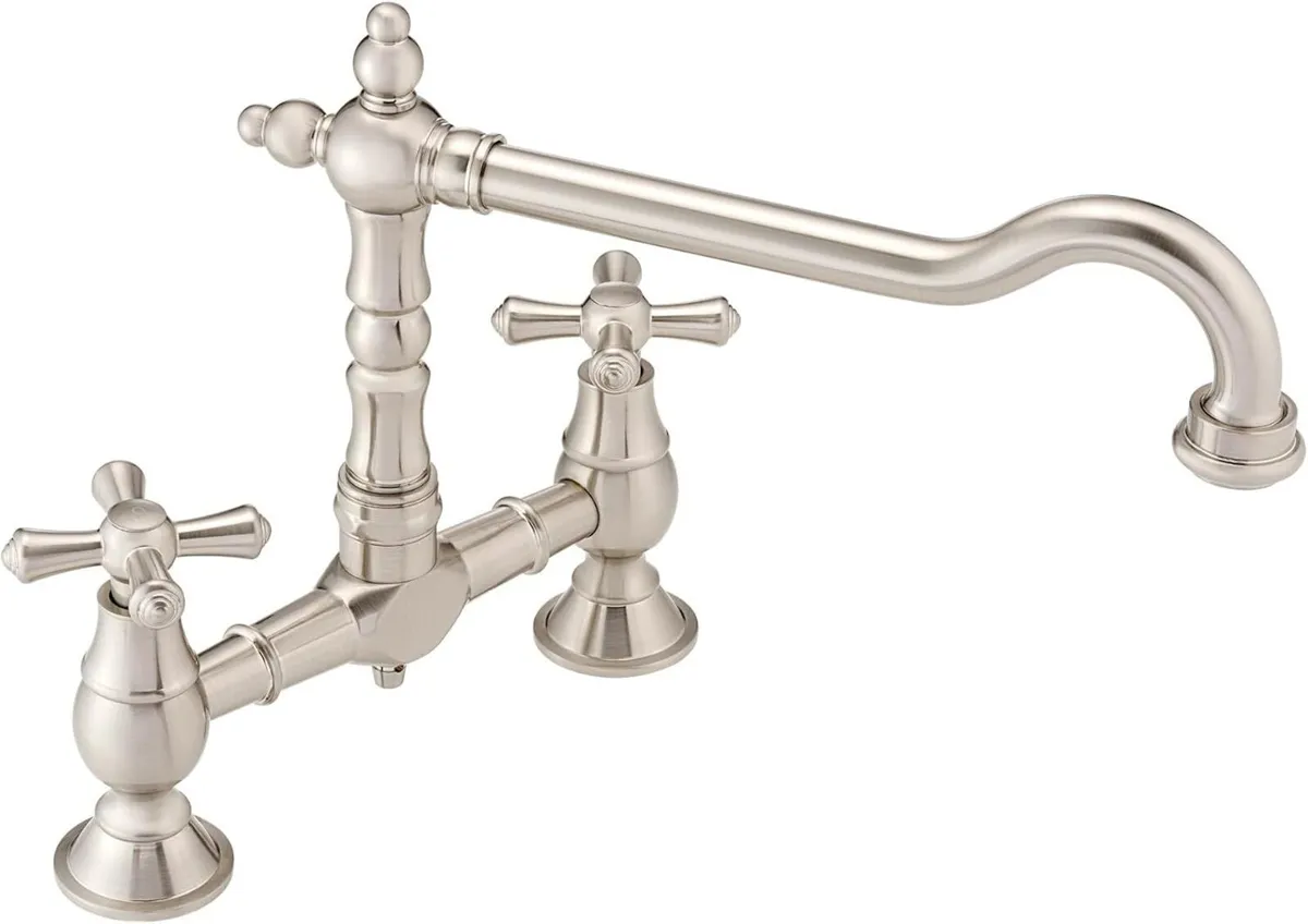 Langley KT115 Brushed Nickel Traditional Bridge - Image 1