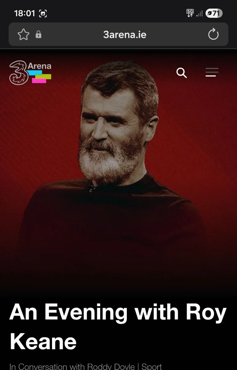 Roy Keane in Coversation with Roddy Doyle Sst 9th